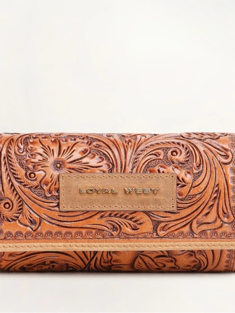 Hand Tooled Leather Jewelry Carrying Case